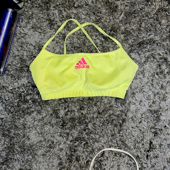 adidas Other - Victoria Secret yellow/pink sports bra large